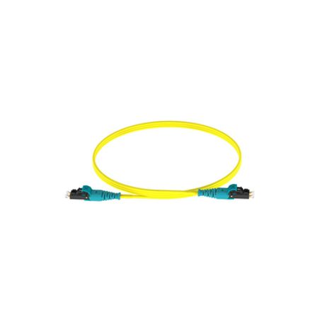 Jumper De Fibra Optica Monomodo 9/125 Os2 Lclc Duplex Push Pull Ofnr (riser) Color Amarillo 3 Metros