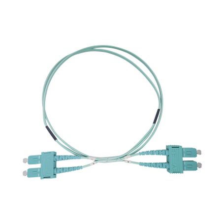 jumper de fibra óptica multimodo om3 50125 scsc ofnr riser 20 mm dúplex aqua 3 metros