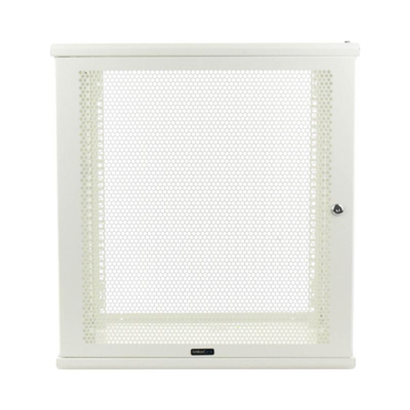 Gabinete Linkedpro De Montaje En Pared 19in Puerta Perforada 12 Ur 450 Mm De Profundidad Color Blanco