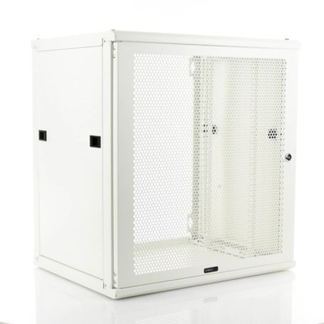 Gabinete Linkedpro De Montaje En Pared 19in Puerta Perforada 12 Ur 450 Mm De Profundidad Color Blanco