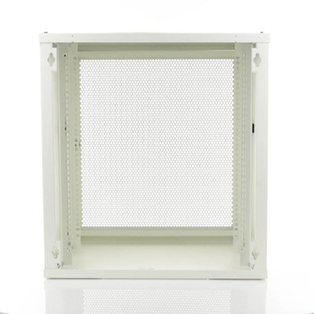 Gabinete Linkedpro De Montaje En Pared 19in Puerta Perforada 12 Ur 450 Mm De Profundidad Color Blanco