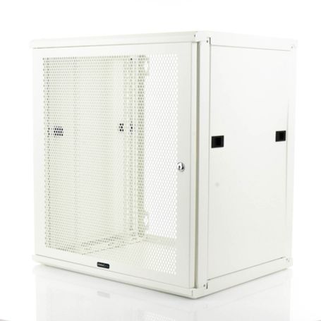 Gabinete Linkedpro De Montaje En Pared 19in Puerta Perforada 12 Ur 450 Mm De Profundidad Color Blanco