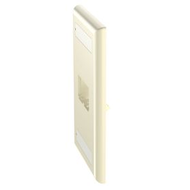 placa de pared vertical clásica salida para 2 puertos minicom con espacios para etiquetas color marfil178283