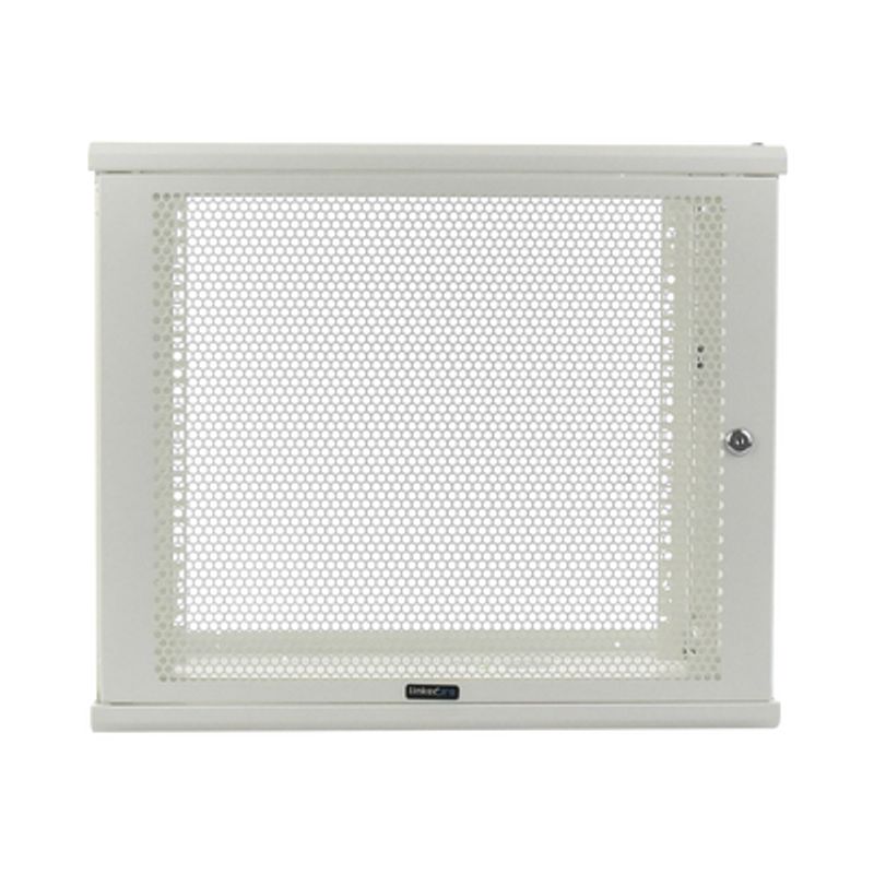 Gabinete Linkedpro De Montaje En Pared 19in Puerta Perforada 9 Ur 450 Mm De Profundidad Color Blanco