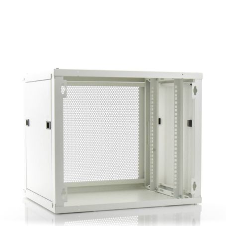 Gabinete Linkedpro De Montaje En Pared 19in Puerta Perforada 9 Ur 450 Mm De Profundidad Color Blanco