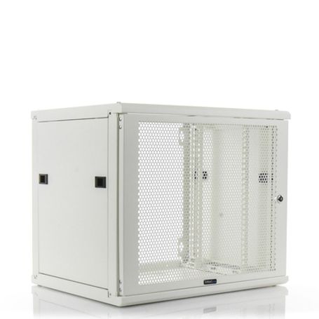 Gabinete Linkedpro De Montaje En Pared 19in Puerta Perforada 9 Ur 450 Mm De Profundidad Color Blanco