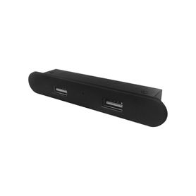 mini empotrable rectangular color negro con 2 puertos usb con cable 