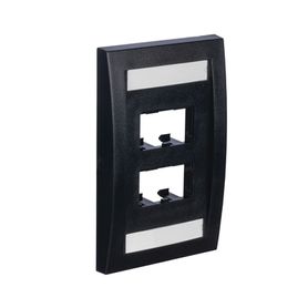 placa de pared vertical ejecutiva salida de 4 puertos minicom con espacios para etiquetas color negro178242