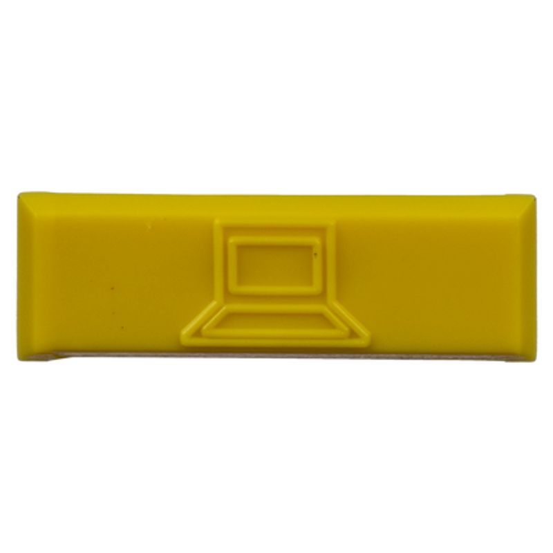 Paquete De 100 Iconos De Datos De Instalación A Presión Para Jacks Minicom De Panduit De Plástico Color Amarillo