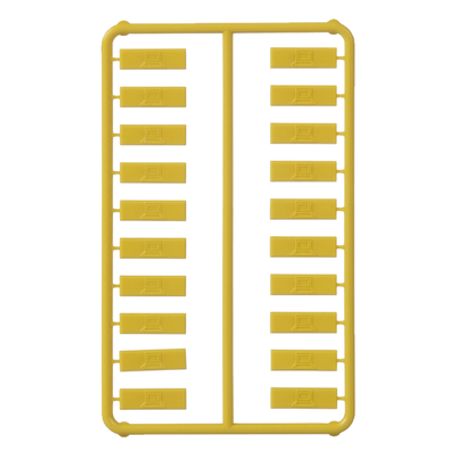 Paquete De 100 Iconos De Datos De Instalación A Presión Para Jacks Minicom De Panduit De Plástico Color Amarillo