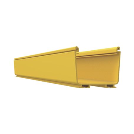 canaleta fiberrunner™ 4x4 de pvc rigido color amarillo 2 m de largo184829