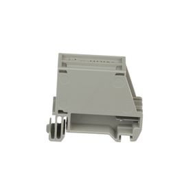 adaptador de 1 puerto para conectores tipo minicom blindado montaje en riel din estándar de 35mm color gris internacional196933