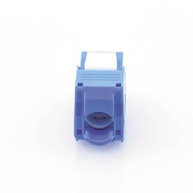 módulo jack keystone cat5e toolless con terminación en ángulo 180 º color azul compatible con faceplate y patchpanel linkedpro2