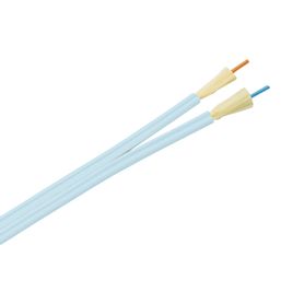 cable de fibra óptica de 2 hilos multimodo om3 50125 optimizada interior tight buffer 900um no conductiva dieléctrica ofnp plen