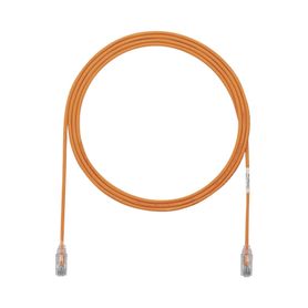 cable de parcheo tx6 utp cat6 diámetro reducido 28awg color naranja 7ft 
