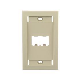 placa de pared vertical ejecutiva salida para 2 puertos minicom con espacios para etiquetas color marfil178238
