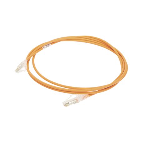 patch cord mc6 modular cat6 utp cmls0h 7ft color naranja diámetro reducido 28awg89931