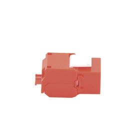 módulo jack keystone cat6 toolless con terminación en ángulo 180 º color rojo compatible con faceplate y patchpanel linkedpro20
