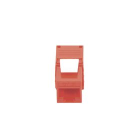 módulo jack keystone cat6 toolless con terminación en ángulo 180 º color rojo compatible con faceplate y patchpanel linkedpro20
