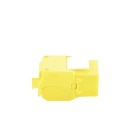 módulo jack keystone cat6a toolless con terminación en ángulo 180 º color amarillo compatible con faceplate y patchpanel linked