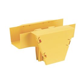 accesorio en t con conexión horizontal y bajada vertical a 90º para canaletas fiberrunner™ 4x4 color amarillo204385