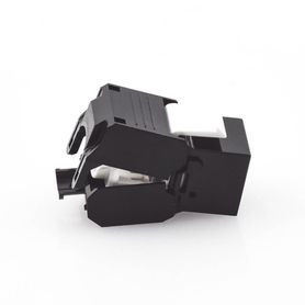 módulo jack keystone cat5e toolless con terminación en ángulo 180 º color negro compatible con faceplate y patchpanel linkedpro