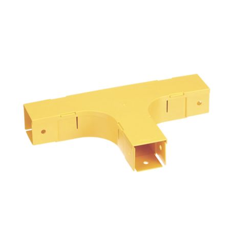 Accesorio En T Horizontal Con Ángulos A 90º Para Canaletas Fiberrunner™ 2x2 Color Amarillo