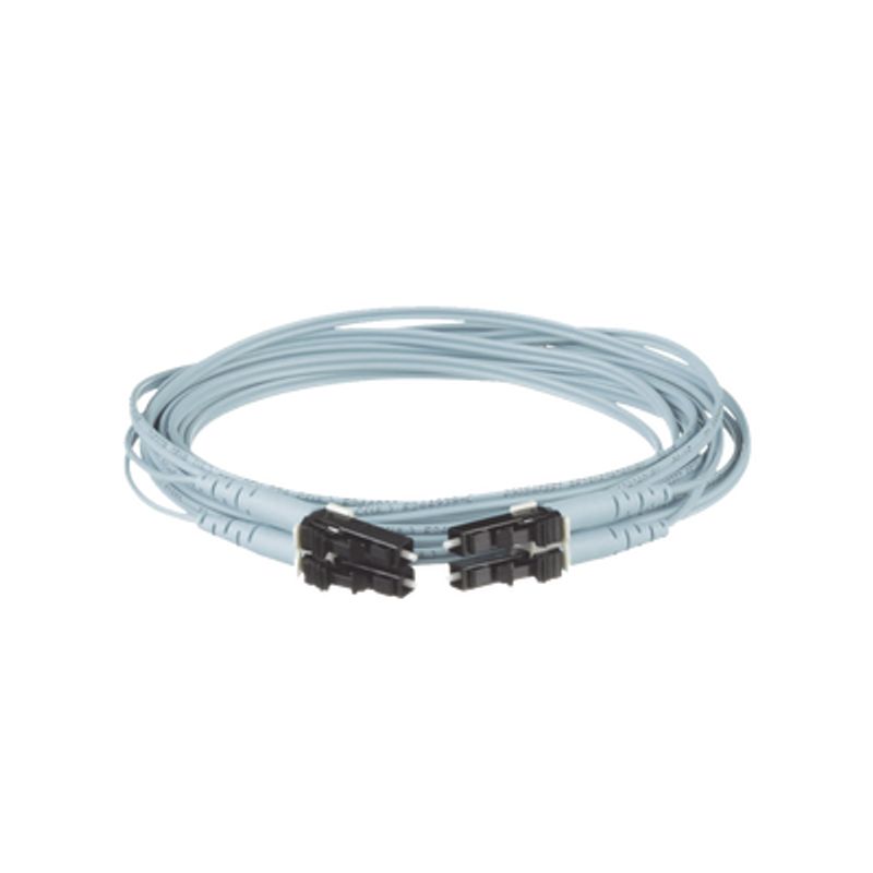 Jumper De Fibra Optica Multimodo 50/125 Om3 Lclc Duplex Ofnr (riser) Color Aqua 7 Metros