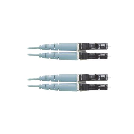Jumper De Fibra Optica Multimodo 50/125 Om3 Lclc Duplex Ofnr (riser) Color Aqua 7 Metros