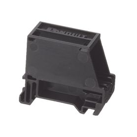 adaptador de 1 puerto para conectores tipo minicom blindado montaje en riel din estándar de 35mm color negro196934