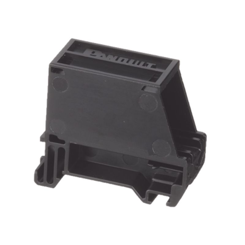 Adaptador De 1 Puerto Para Conectores Tipo Minicom Blindado Montaje En Riel Din Estándar De 35mm Color Negro