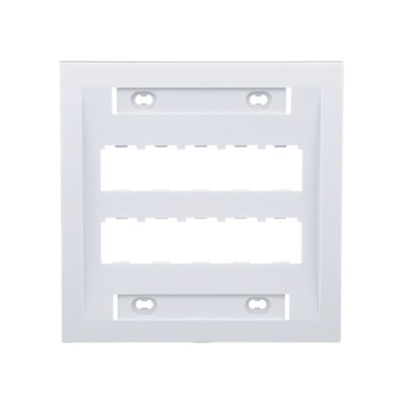 placa de pared vertical ejecutiva salida para 10 puertos minicom con espacios para etiquetas color blanco178231