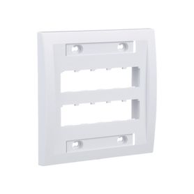 placa de pared vertical ejecutiva salida para 10 puertos minicom con espacios para etiquetas color blanco178231