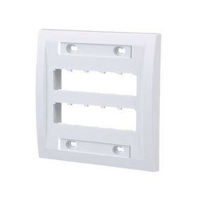 placa de pared vertical ejecutiva salida para 10 puertos minicom con espacios para etiquetas color blanco178231