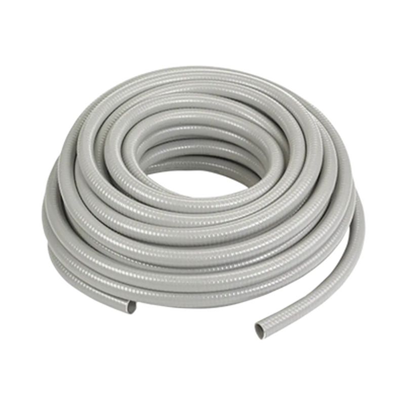 Manguera Hermética Flexible Tipo Polytuff No Metálica Gris De 2 Y 50 Pies. Uso Comercial/industrial.
