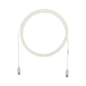 cable de parcheo tx6 utp cat6 diámetro reducido 28awg color blanco gris 7ft 