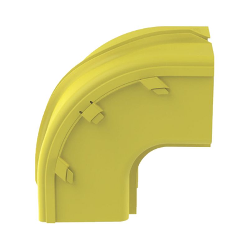 Bajada Vertical Exterior De 90º Sin Tapa Para Uso Con Canaletas 6x4 Fiberrunner™ Color Amarillo
