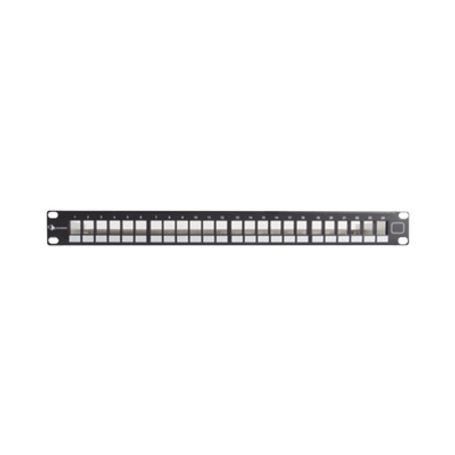 Patch Panel Utp Keystone De 24 Puertos Modular (vacio) Plano 1ur Compatible Con Jacks Keystone Utp Zmax® Y Max® Patch Panel Utp Keystone De 24 Puertos Modular (vacio) Plano 1ur Compatible Con Jacks Keystone Utp Zmax® Y Max®