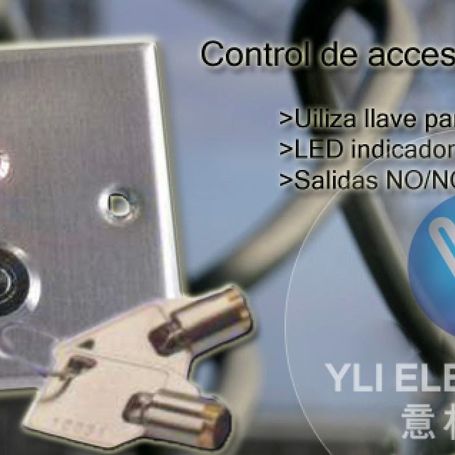 Yli Yks850ls  Botón Liberador Con Llave / Luz  Led / Acero Inoxidable / Resistente Al Agua /  Nc Y No