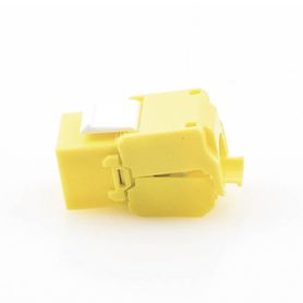 módulo jack keystone cat6 toolless con terminación en ángulo 180 º color amarillo compatible con faceplate y patchpanel linkedp