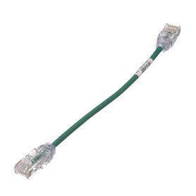 cable de parcheo tx6 utp cat6 diámetro reducido 28awg color verde 8in 202cm180116