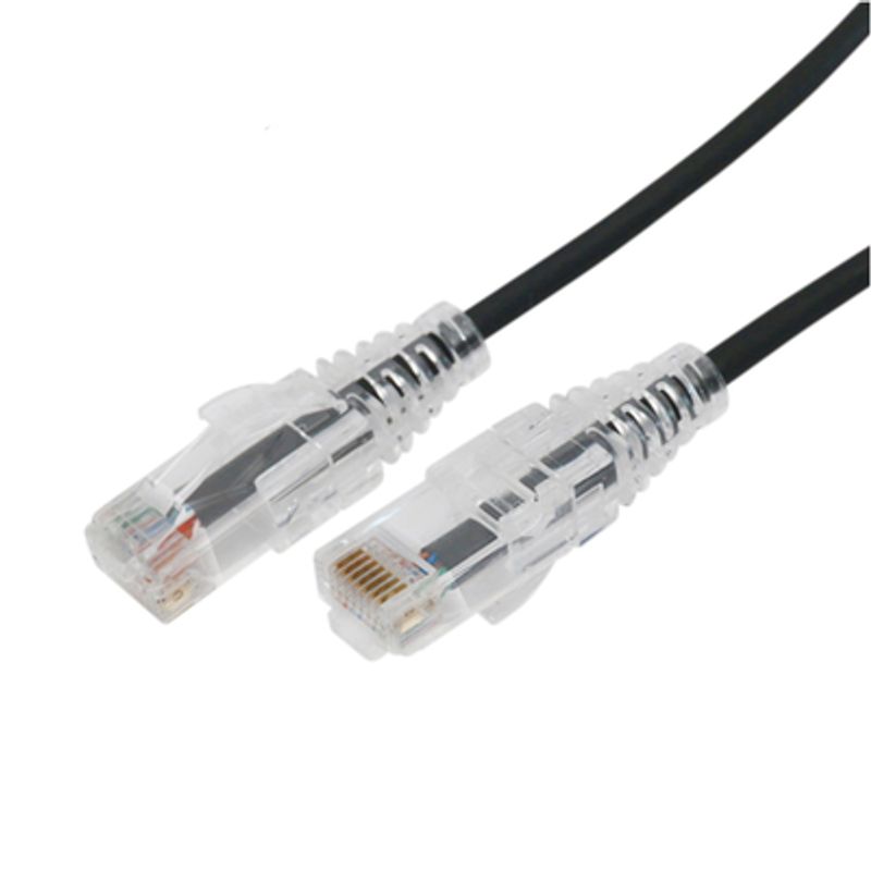 Cable De Parcheo Slim Utp Cat6a  3 M Negro Diámetro Reducido (28 Awg)