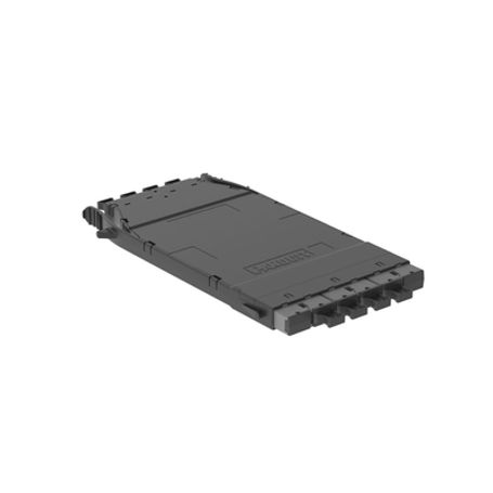 Cassette Hd Flex™ Para 32 Fibras Multimodo Om4 De 4 Mpo(8f) Macho A 4 Mpo(8f) Macho Color Gris