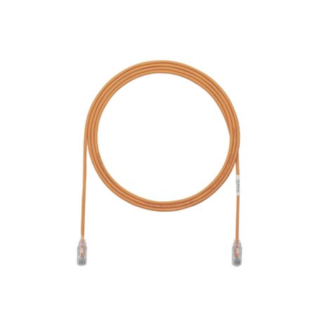 cable de parcheo tx6 utp cat6 diámetro reducido 28awg color naranja 10ft 