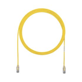 cable de parcheo tx6 utp cat6 diámetro reducido 28awg color amarillo 1ft 