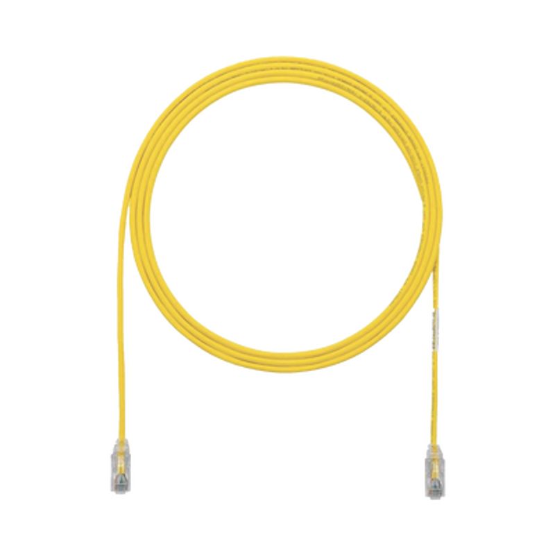 Cable De Parcheo Tx6 Utp Cat6 Diámetro Reducido (28awg) Color Amarillo 1ft 