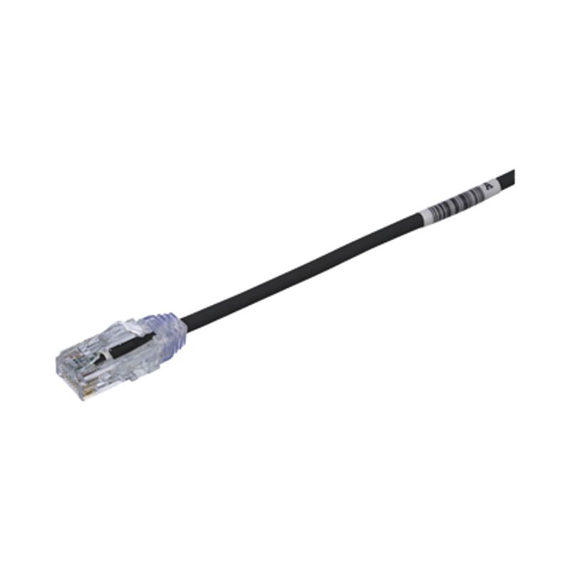 Cable De Parcheo Tx6 Utp Cat6 Diámetro Reducido (28awg) Color Negro 1ft 