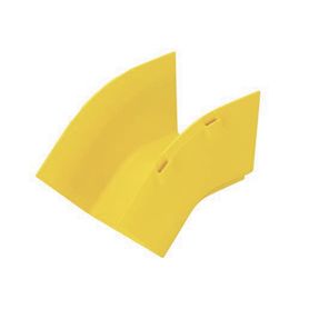 bajada vertical exterior de 45º sin tapa para uso con canaletas 4x4 fiberrunner™ color amarillo