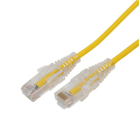 Cable De Parcheo Slim Utp Cat6a  2 M Amarillo Diámetro Reducido (28 Awg)
