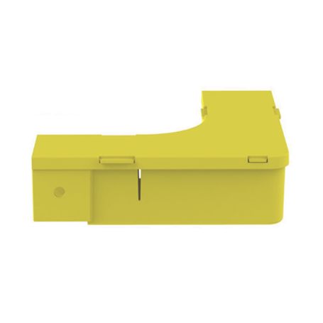 Ángulo Recto A 90º Horizontal Con Tapa Para Canaletas Fiberrunner™ 2x2 Color Amarillo